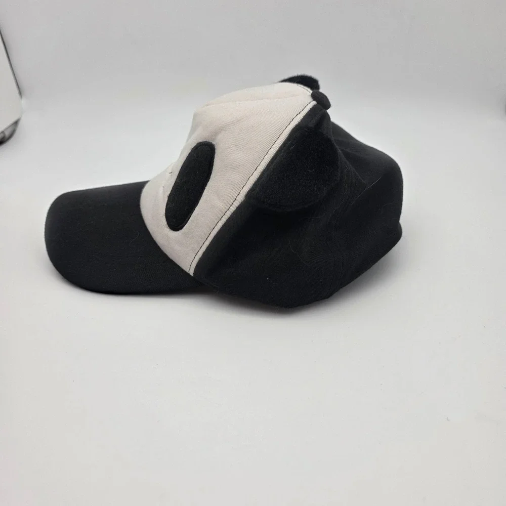 Panda Baseball Cap Kids OSFM Cotton Black White 3D Ears Animal Hat Zoo Sun Block
